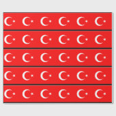 Turkse vlag cadeaupapier (Vlak)