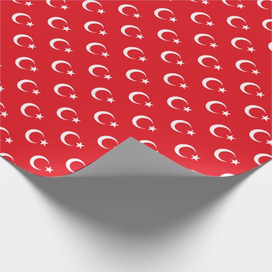 Turkse vlag cadeaupapier (Hoek)