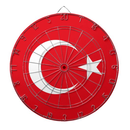 Turkse vlag dartbord (Voorkant)