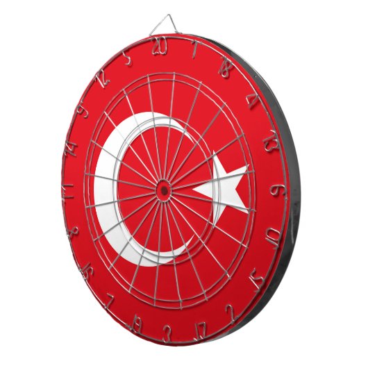 Turkse vlag dartbord (Voorkant Rechts)