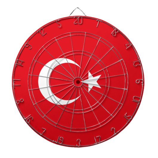 Turkse vlag dartbord (Voorkant)