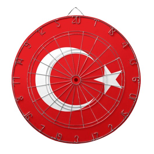 Turkse vlag dartbord (Voorkant)