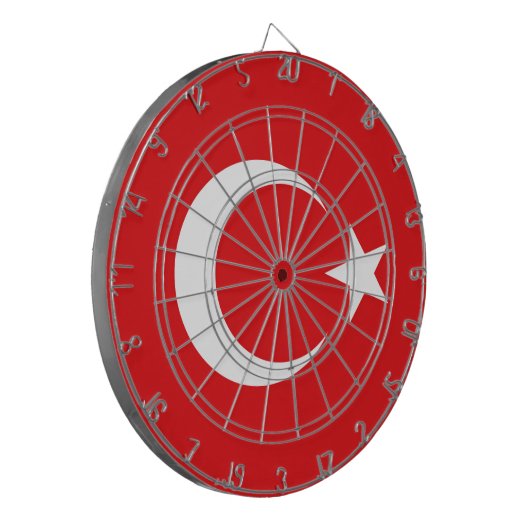 Turkse vlag dartbord (Voorkant Links)