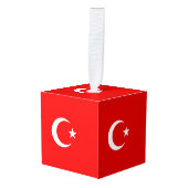 Turkse vlag decoratie (Voorkant hoekig)