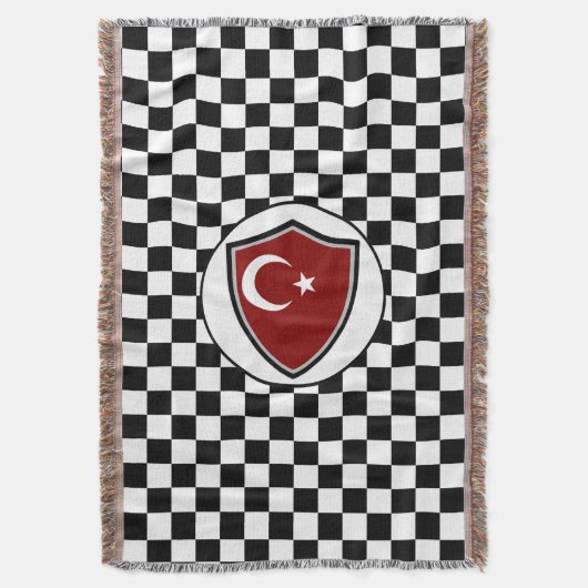 Turkse vlag deken (Voorkant Verticaal)