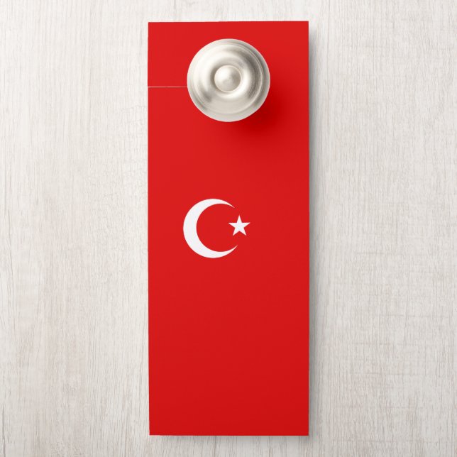 Turkse vlag deurhanger (Op knop)