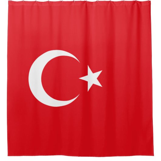 Turkse vlag douchegordijn (Voorkant)