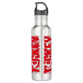Turkse vlag: een prachtig patriottisch waterfles  (Achterkant)