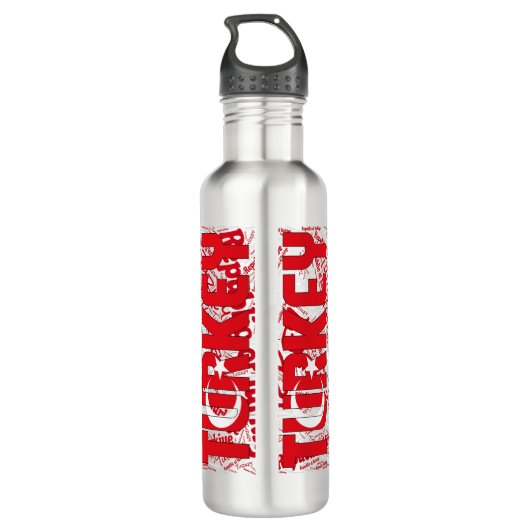 Turkse vlag: een prachtig patriottisch waterfles  (Achterkant)