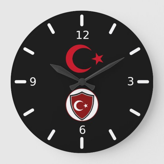 Turkse vlag en Emblem Grote Klok (Voorkant)