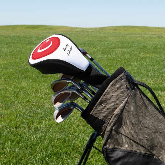 Turkse vlag en monogrammed Golf Clubs Hoesjes Golfheadcover (Insitu)