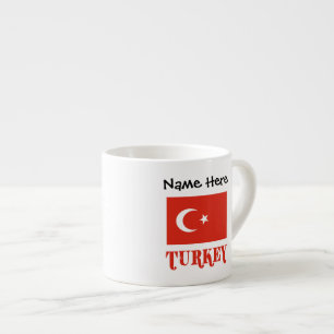 Turkse Vlag en Turkije Persoonlijk  Espresso Kop