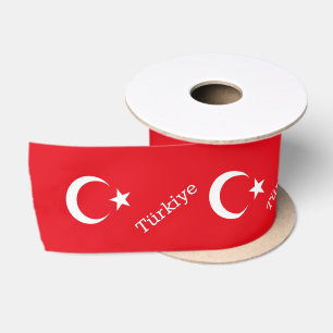 Turkse vlag en Türkiye reizen, vakantie/sport Satijnen Lint
