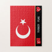 Turkse vlag en Turks land / Turkije Legpuzzel (Verticaal)