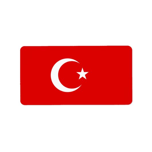 Turkse vlag etiket (Voorkant)