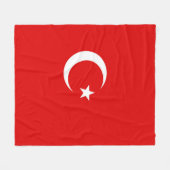 Turkse vlag fleece deken (Voorkant (Horizontaal))
