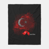 Turkse vlag fleece deken (Voorkant)