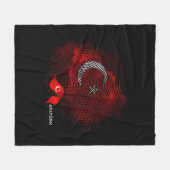 Turkse vlag fleece deken (Voorkant (Horizontaal))