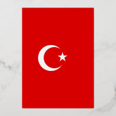 Turkse vlag folie uitnodiging (Voorkant)