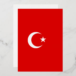 Turkse vlag folie uitnodiging