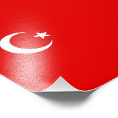 Turkse vlag foto afdruk (Hoek)