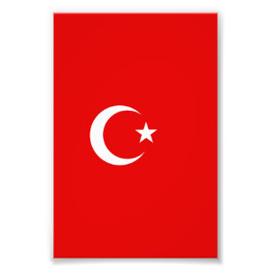 Turkse vlag foto afdruk
