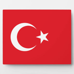 Turkse vlag fotoplaat