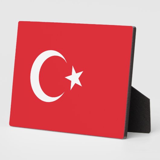 Turkse vlag fotoplaat (Zijkant)