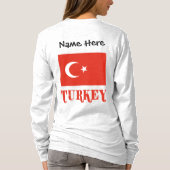 Turkse vlag gepersonaliseerd t-shirt (Achterkant)