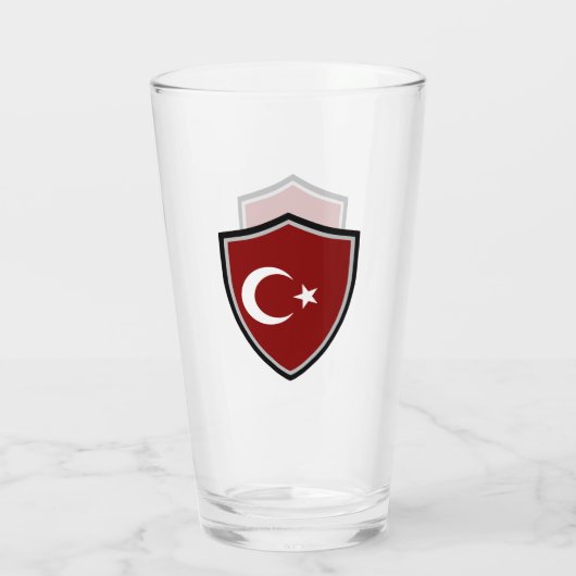 Turkse vlag glas (Achterkant)