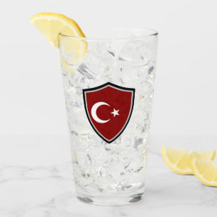 Turkse vlag glas