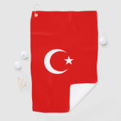 Turkse vlag golfhanddoek (Insitu)