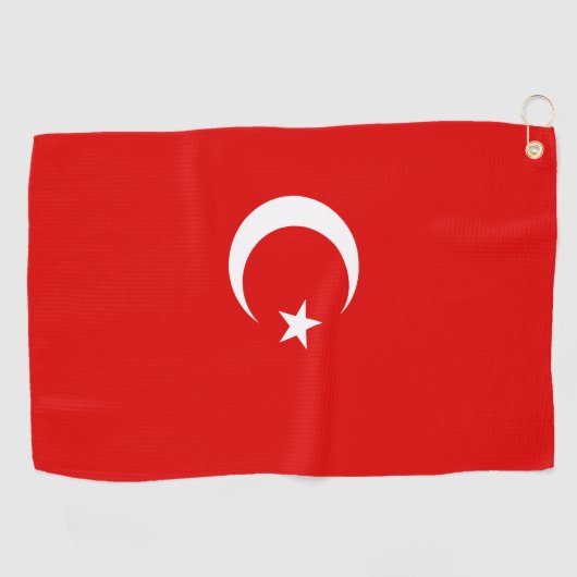 Turkse vlag golfhanddoek (Horizontaal)