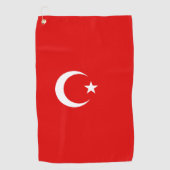 Turkse vlag golfhanddoek (Voorkant)