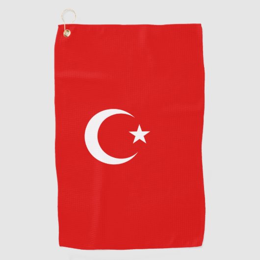 Turkse vlag golfhanddoek (Voorkant)