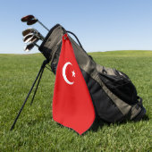 Turkse vlag golfhanddoek (Groen)