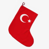 Turkse vlag grote kerstsok (Voorkant (Hangend))