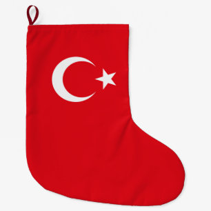 Turkse vlag grote kerstsok
