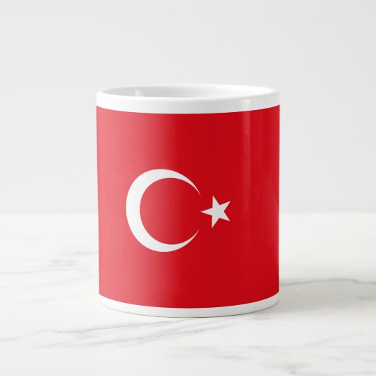 Turkse vlag grote koffiekop (Voorkant)