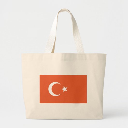 Turkse vlag grote tote bag (Voorkant)