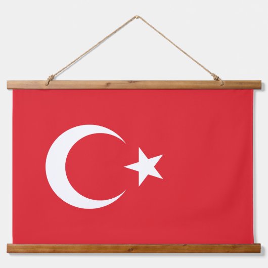 Turkse vlag hangend wandkleed (Voorkant)