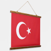 Turkse vlag hangend wandkleed (Gebogen)