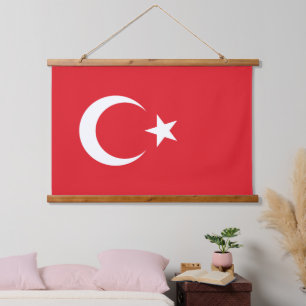 Turkse vlag hangend wandkleed