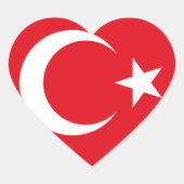 Turkse vlag hart sticker (Voorkant)