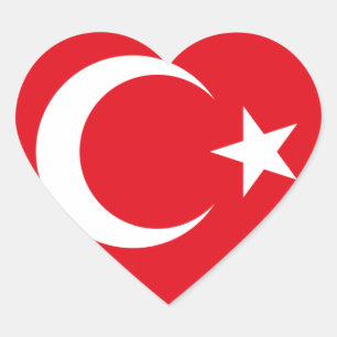 Turkse vlag hart sticker