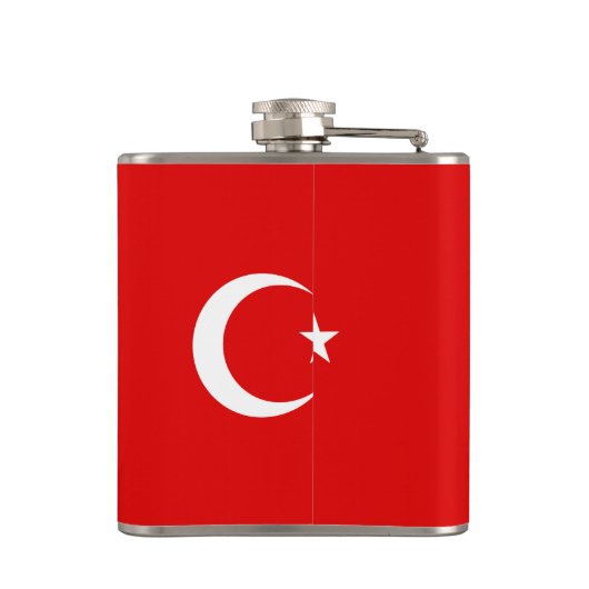 Turkse vlag heupfles (Achterkant)