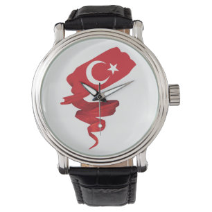 Turkse vlag horloge