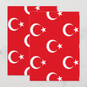 Turkse vlag kaart (Voorkant / Achterkant)
