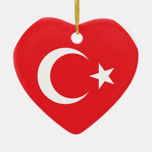 Turkse vlag keramisch ornament (Voorkant)
