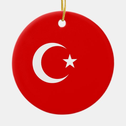 Turkse vlag keramisch ornament (Voorkant)